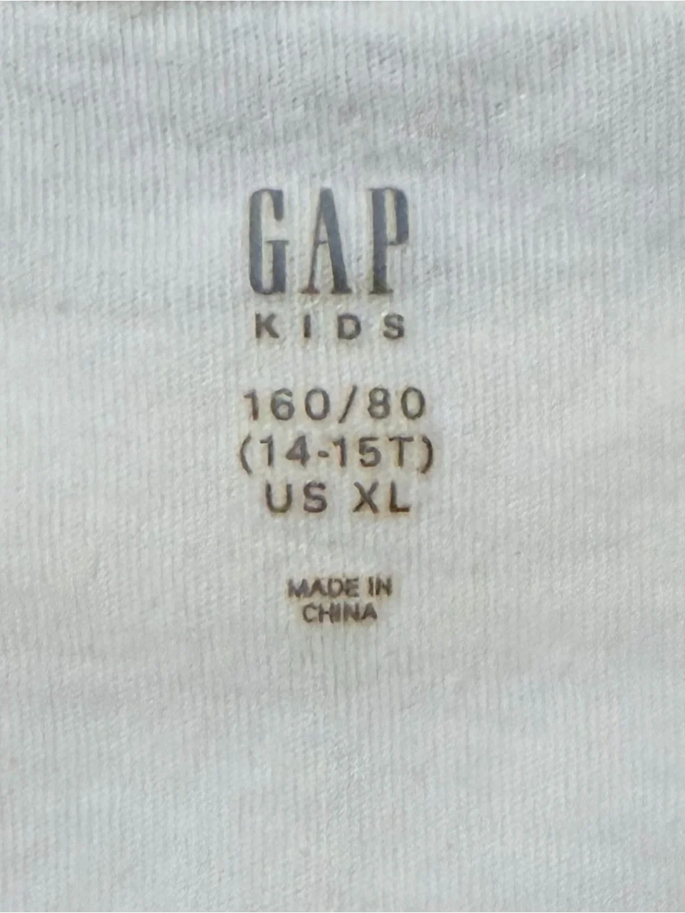 Gap Kids | White Logo T-Shirt | Size XL 14-15 | Classic Arch Graphic Tee